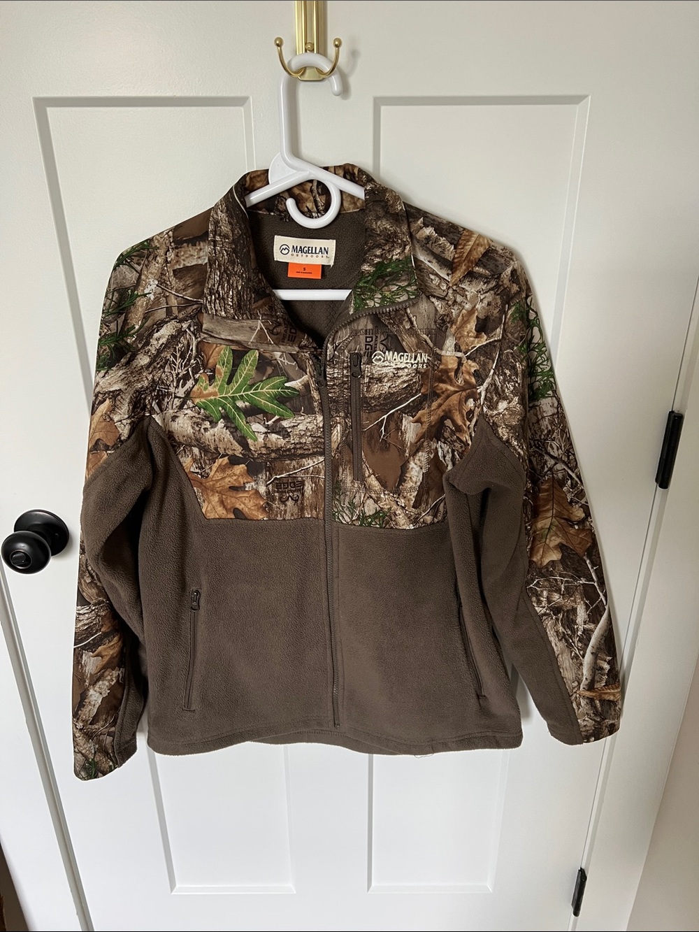 Magellan Outdoors Mens Camo Full Zip Fleece Hybrid Hunting Jacket Small